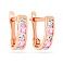 Дитячі золоті сережки з рожевими фіанітами (арт. 110144р) – зображення 1
