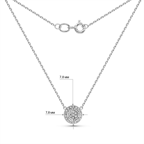 Золоте кольє з діамантами (арт. Ц011353020б) – зображення 4