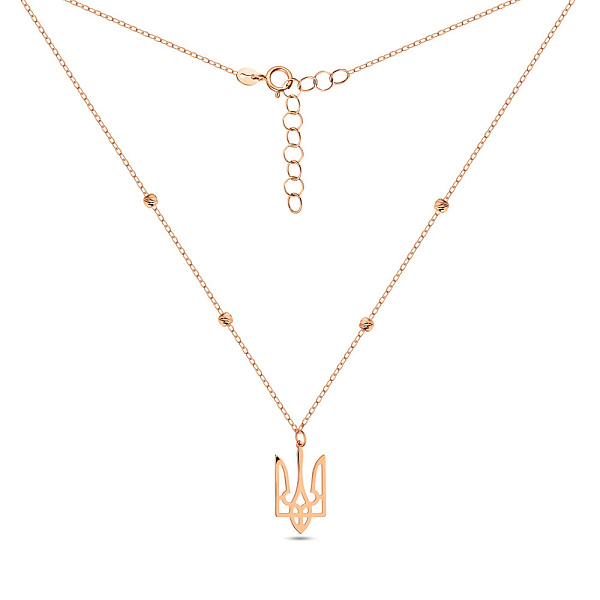 Кольє Тризуб-Герб України з червоного золота (арт. 352257) – зображення 2