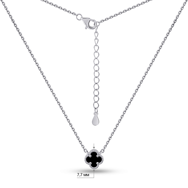 Срібне кольє з оніксом (арт. 7507/470/7о) – зображення 3
