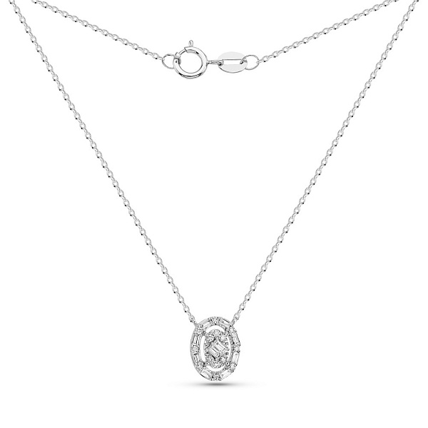 Кольє з білого золота з діамантами (арт. Ц341550015б) – зображення 2