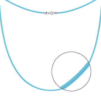 Ювелирный шнурок из серебра и каучука (арт. 7607/1774г)