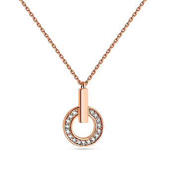 Колье из красного золота с фианитами (арт. 352125)