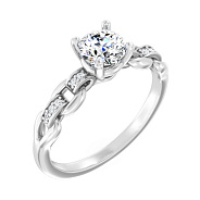 Фото Кольцо из белого золота с бриллиантами (арт. К01132205446б)