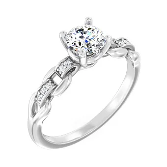 Каблучка з білого золота з діамантами (арт. К01132205446б)