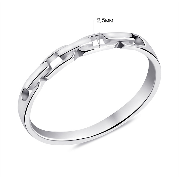 Кольцо из серебра без камней (арт. 7501/6807) – изображение 2