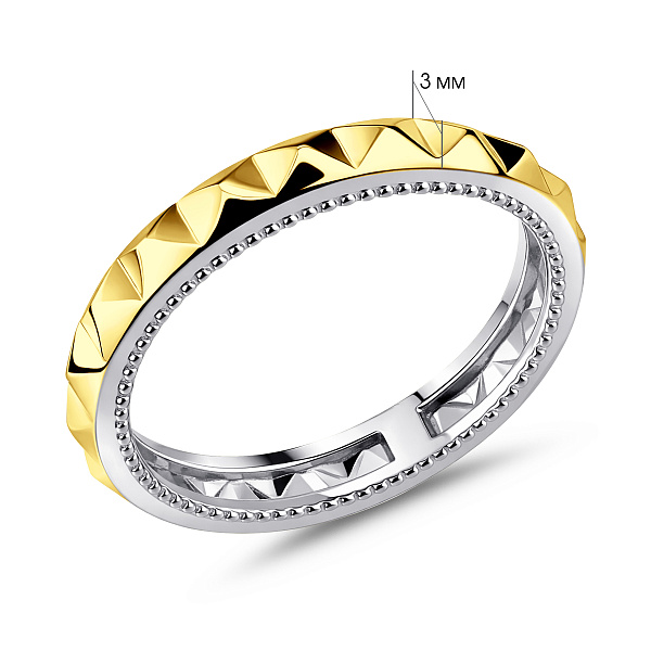 Серебряное кольцо без камней (арт. 7501/8504бж) – изображение 2