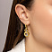 Серьги из желтого золота с фианитами (арт. 1091925ж) – изображение 3