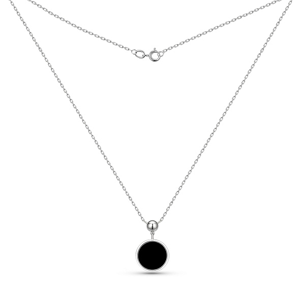 Серебряное колье с ониксом (арт. 7507/2334о) – изображение 2