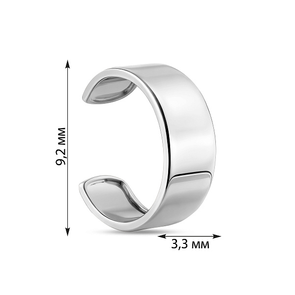 Одинарна сережка-кафа з золота (арт. 110853бЯ) – зображення 2