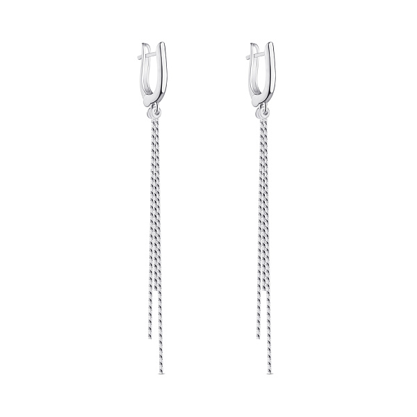Серебряные серьги-подвески (арт. 7502/4188) – изображение 1