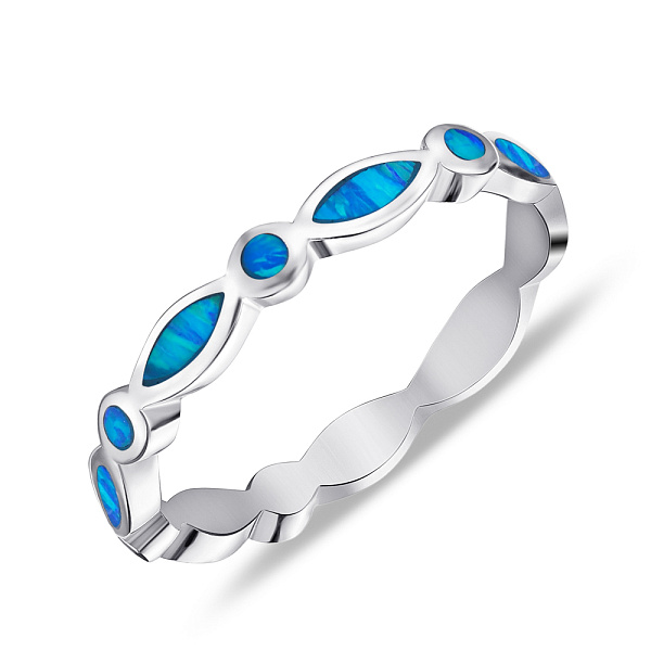 Серебряное кольцо с опалом (арт. 7501/4659Пос) – изображение 1