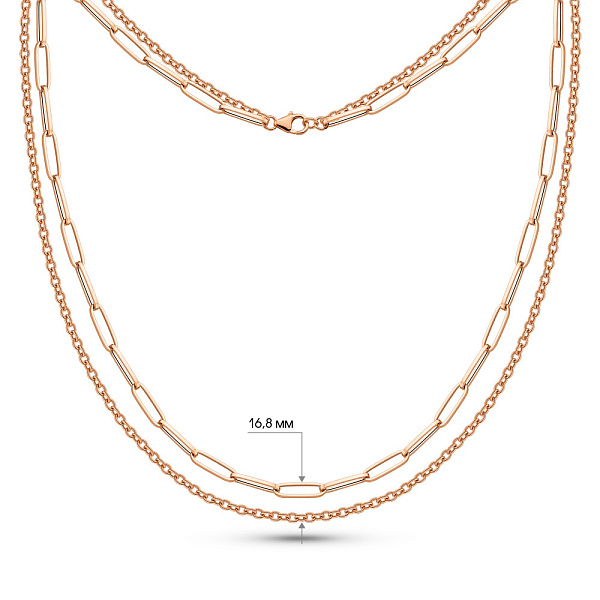 Золотое колье Звенья (арт. 352830) – изображение 2