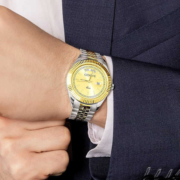 Годинник з білого і жовтого золота (арт. 260247бж) – зображення 3