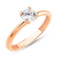 Золота каблучка з фіанітами (арт. 155820)