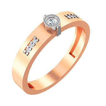 Фото Золота каблучка з фіанітами (арт. 149500)