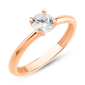 Золота каблучка з фіанітами (арт. 155820)