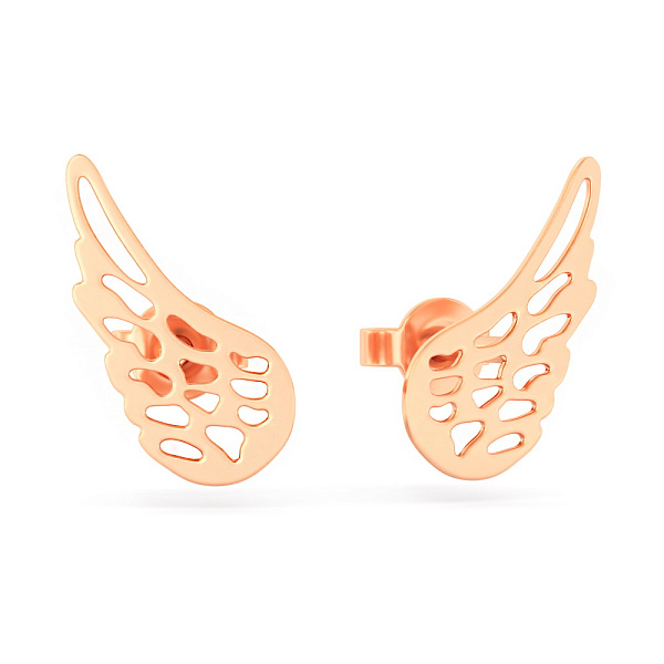 Золоті сережки-пусети "Крила" (арт. 110985) – зображення 1