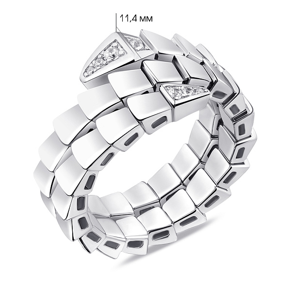 Каблучка зі срібла з фіанітами (арт. 7501/6438) – зображення 2