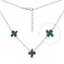 Колье Клевер из серебра с малахитом (арт. 7507/2102/10млх) – изображение 1