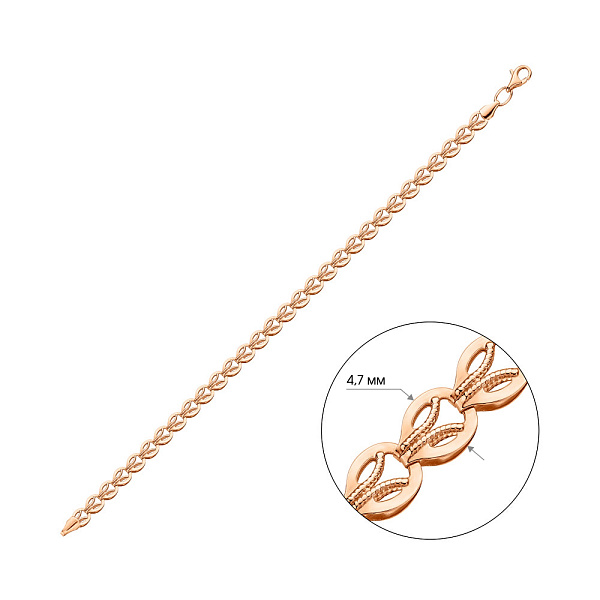 Золотой браслет без камней (арт. 321374) – изображение 2