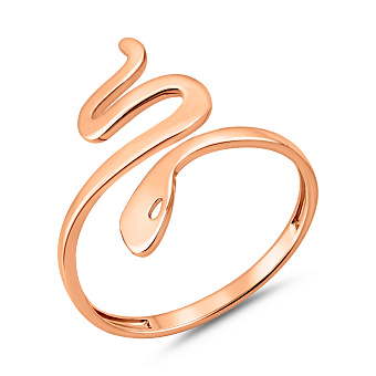 Фото Кольцо Змея из красного золота (арт. 140805)