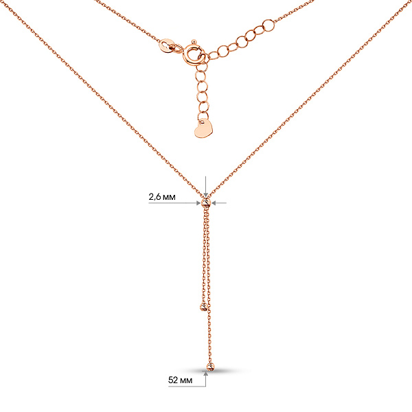 Кольє з червоного золота без каменів (арт. 360180) – зображення 6