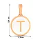 Золотой подвес Буква Т с эмалью (арт. 440995еп) – изображение 4