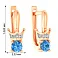Сережки дитячі з червоного золота з фіанітами (арт. 110817г) – зображення 4