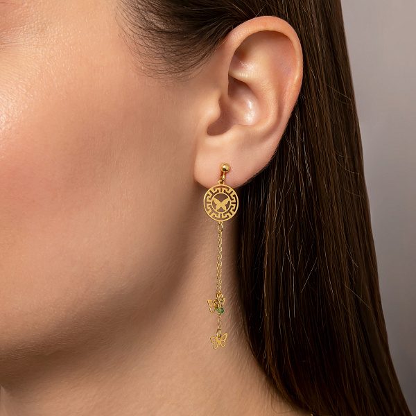 Золоті сережки Олімпія з фіанітами (арт. 1091551жз) – зображення 2