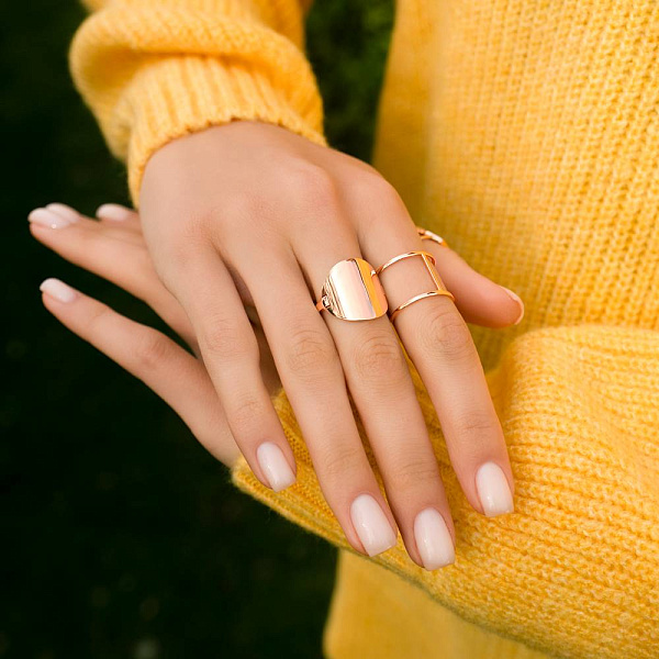 Незамкнутое кольцо из золота (арт. 140027) – изображение 5