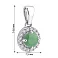 Серебряный подвес с изумрудом и фианитами (арт. 7503/1911082Изм) – изображение 2
