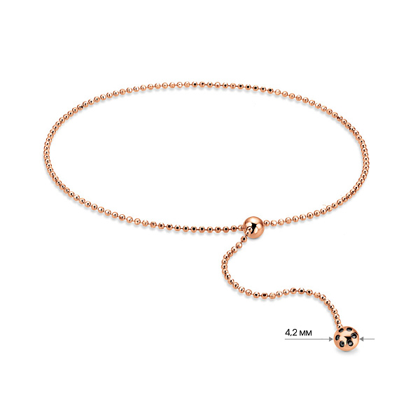 Браслет Fly из красного золота с подвеской (арт. 326212/1) – изображение 3