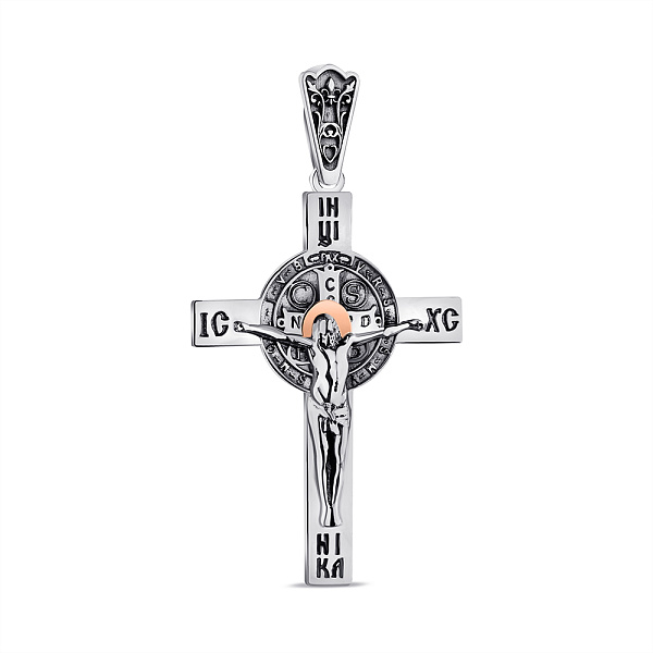Срібний хрестик без каменів (арт. 7204/164пю) – зображення 1