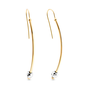 Фото Золоті сережки без каменів (арт. 104568ж)