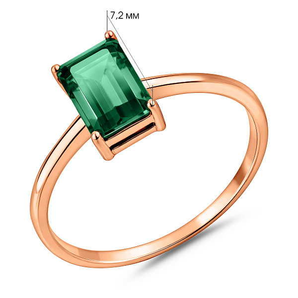 Золотое кольцо с кварцем (арт. 141231Пз) – изображение 4