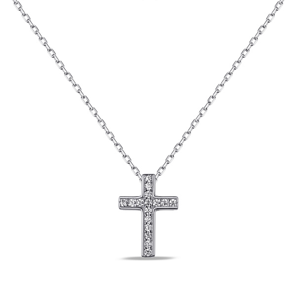 Колье из серебра Крестик с фианитами (арт. 7507/2184) – изображение 1