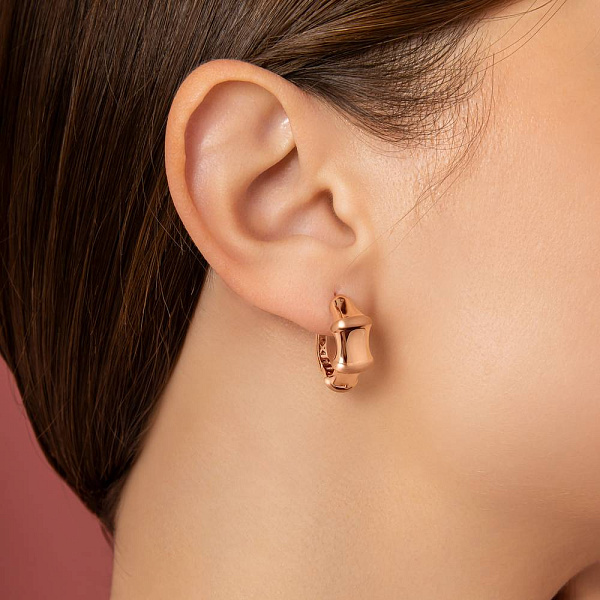 Сережки з червоного золота без каміння  (арт. 1091779м) – зображення 3