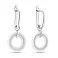 Серебряные серьги с фианитами и керамикой (арт. 7502/1908877кмб) – изображение 1