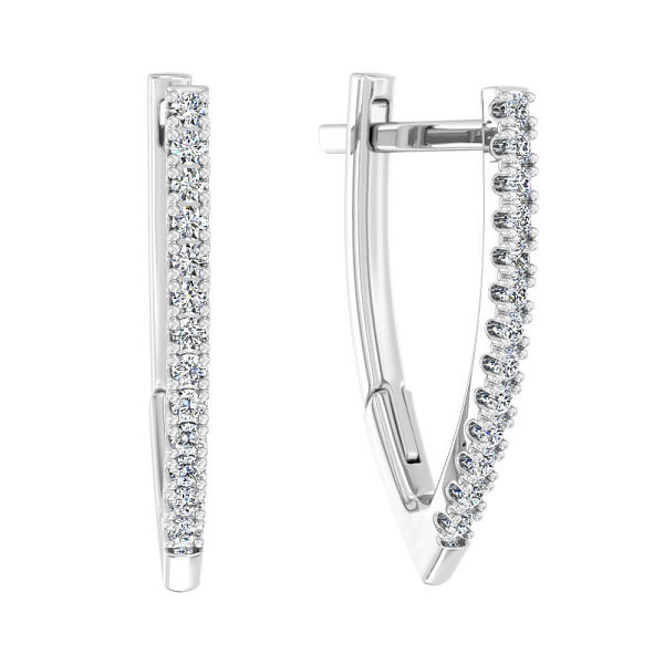 Золоті сережки з діамантами (арт. С011191010б) – зображення 1