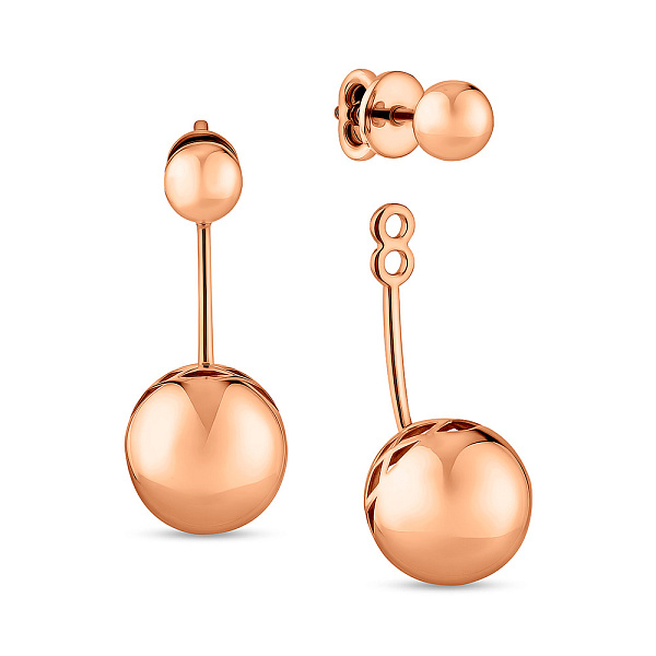 Золотые серьги-джекеты (арт. 1101079) – изображение 1