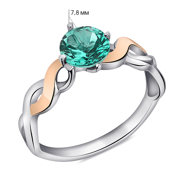 Серебряное кольцо с верделитом (арт. 7201/216Врдкп) – изображение 2