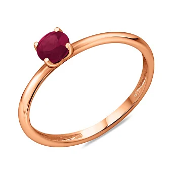 Золота каблучка з рубіном (арт. 141251Пр)