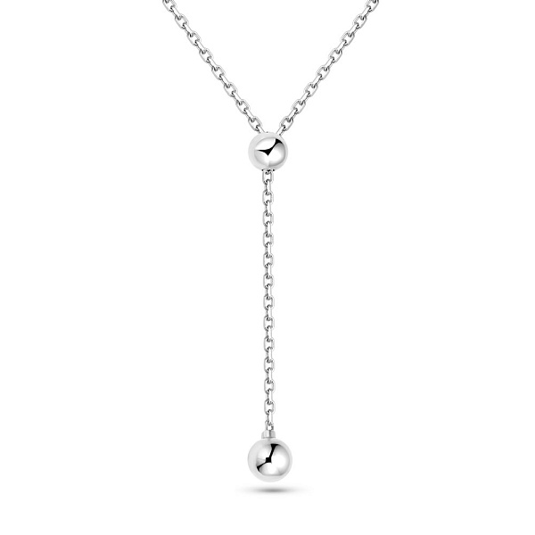 Колье Fly из белого золота с шариками (арт. 352373/1б) – изображение 1