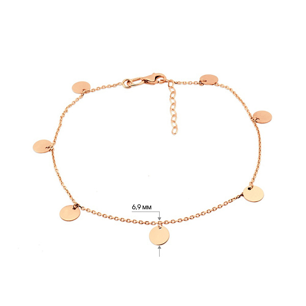 Браслет на ногу из золота Монеты (арт. 322789/6н) – изображение 2