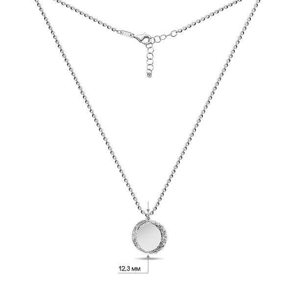 Кольє з білого золота Francelli (арт. 352667б) – зображення 5