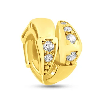 Підвіс з жовтого золота з фіанітами (арт. 424901ж)