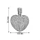 Золотий кулон Сердечко з діамантами (арт. П011822050б) – зображення 2