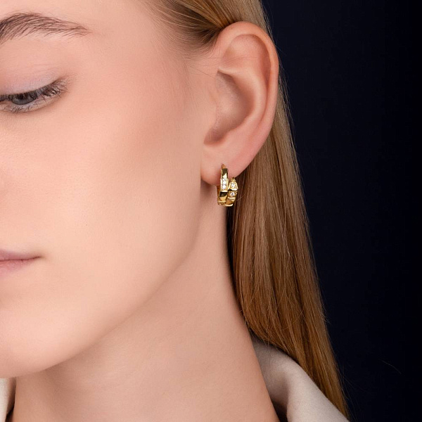 Серьги из желтого золота Змея (арт. 1091094/15ж) – изображение 2