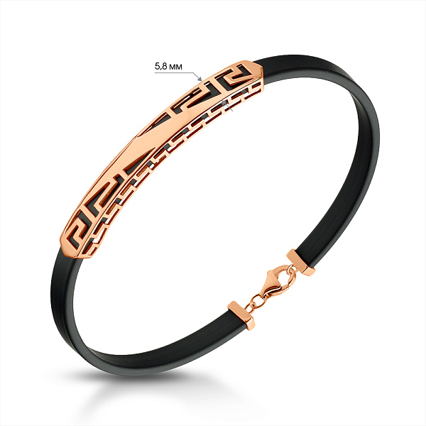 Браслет з каучуку та золота (арт. 3261312) – зображення 3